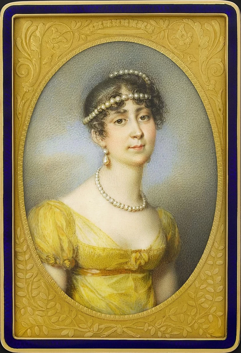 Ritratto dell'imperatrice Giuseppina in scatola d'oro